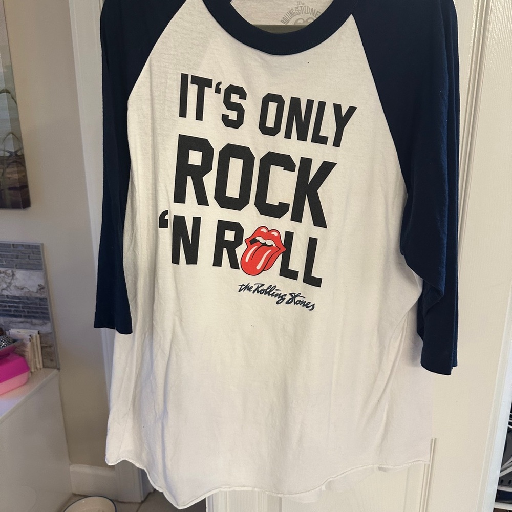 The Rolling Stones Black and White Long Sleeve Tee
